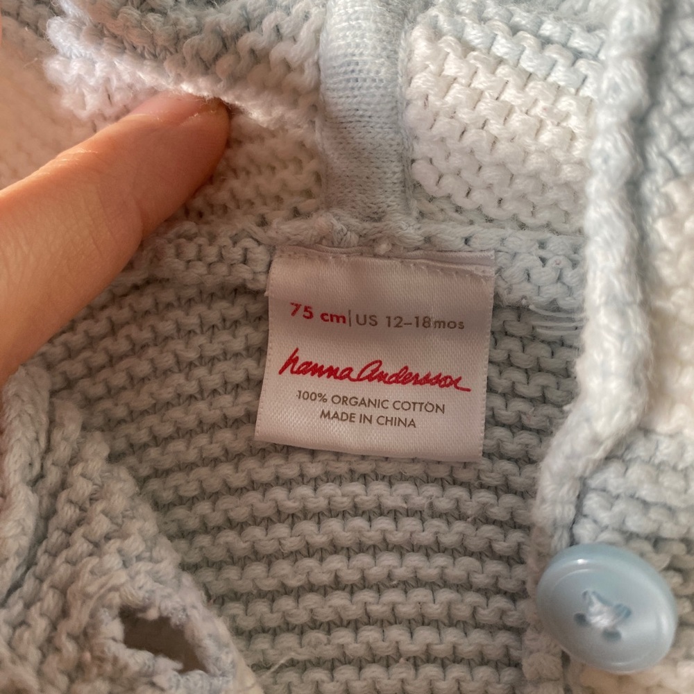 hanna anderson cotton cardigan sweater - Picture 2 of 5